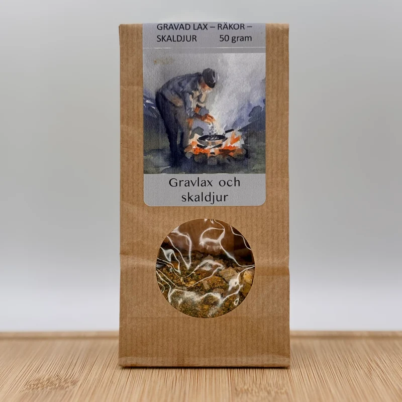 Gravlax och skaldjur