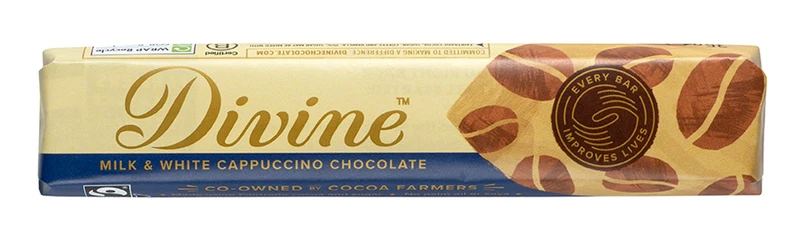 Divine Milk & White Chocolate, Cappuccino, 35g 30-p