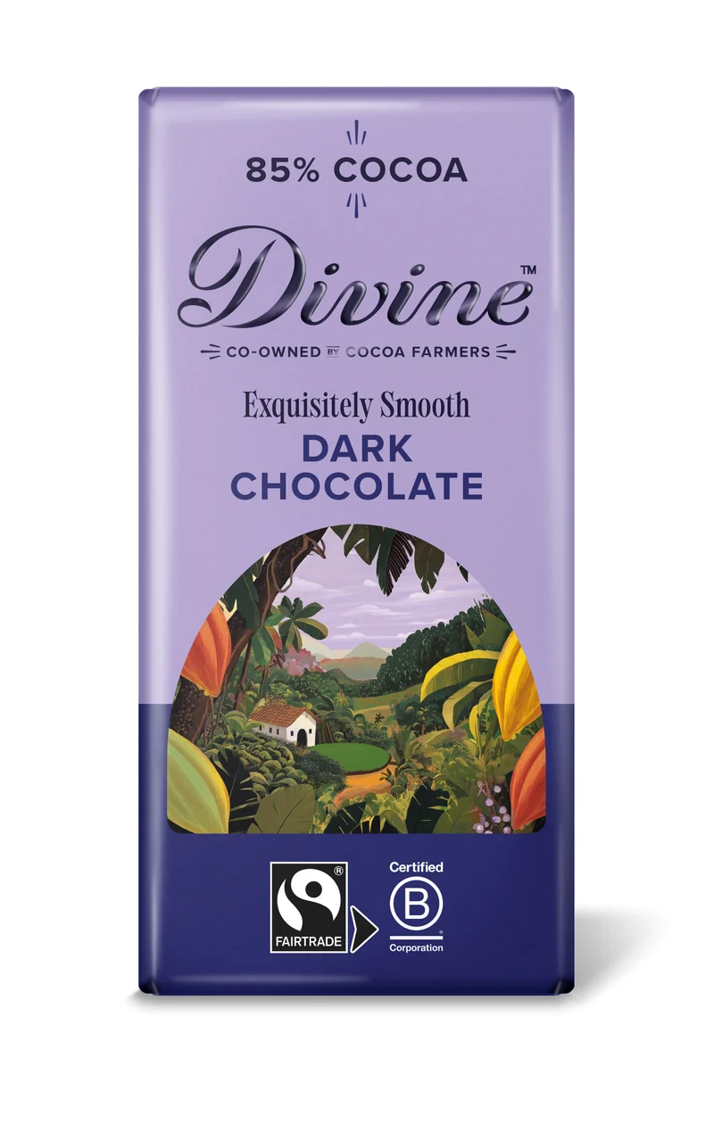 Divine Dark Chocolate 85%, 90g 15-p