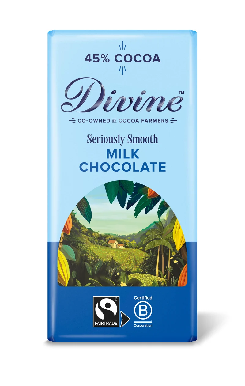 Divine Smooth Milk Chocolate 45% 90g 15-p