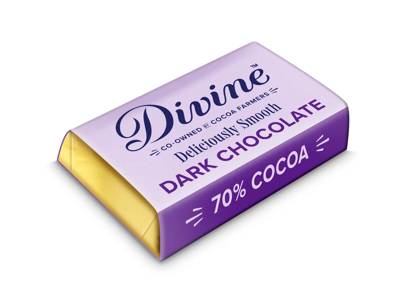 Divine Dark Chocolate 70%, Mini 4,2g 100-p