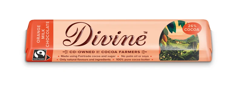 Divine Milk Chocolate with Orange, 35g 30-p