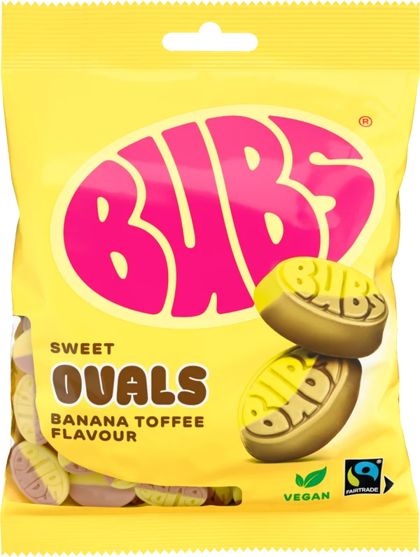 BUBS Banana Toffe OVALS 90g 12-P