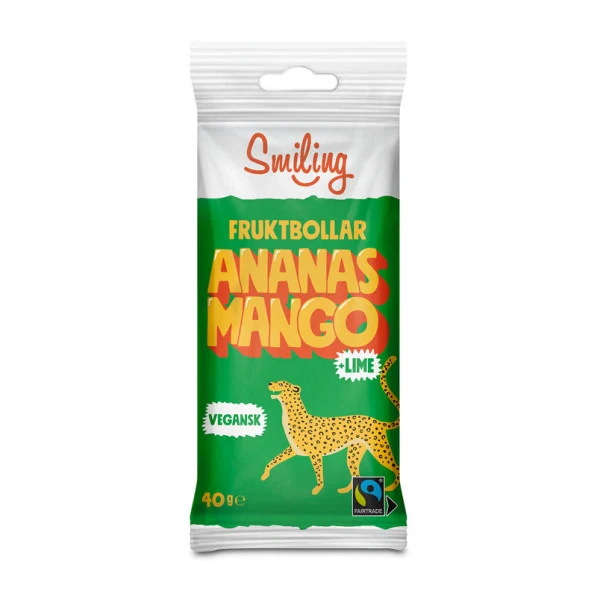 Fruktbollar Ananas/Mango/Lime 10x40g