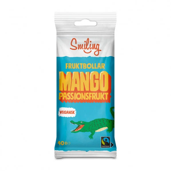 Fruktbollar Mango Passionsfrukt 40g 10-p