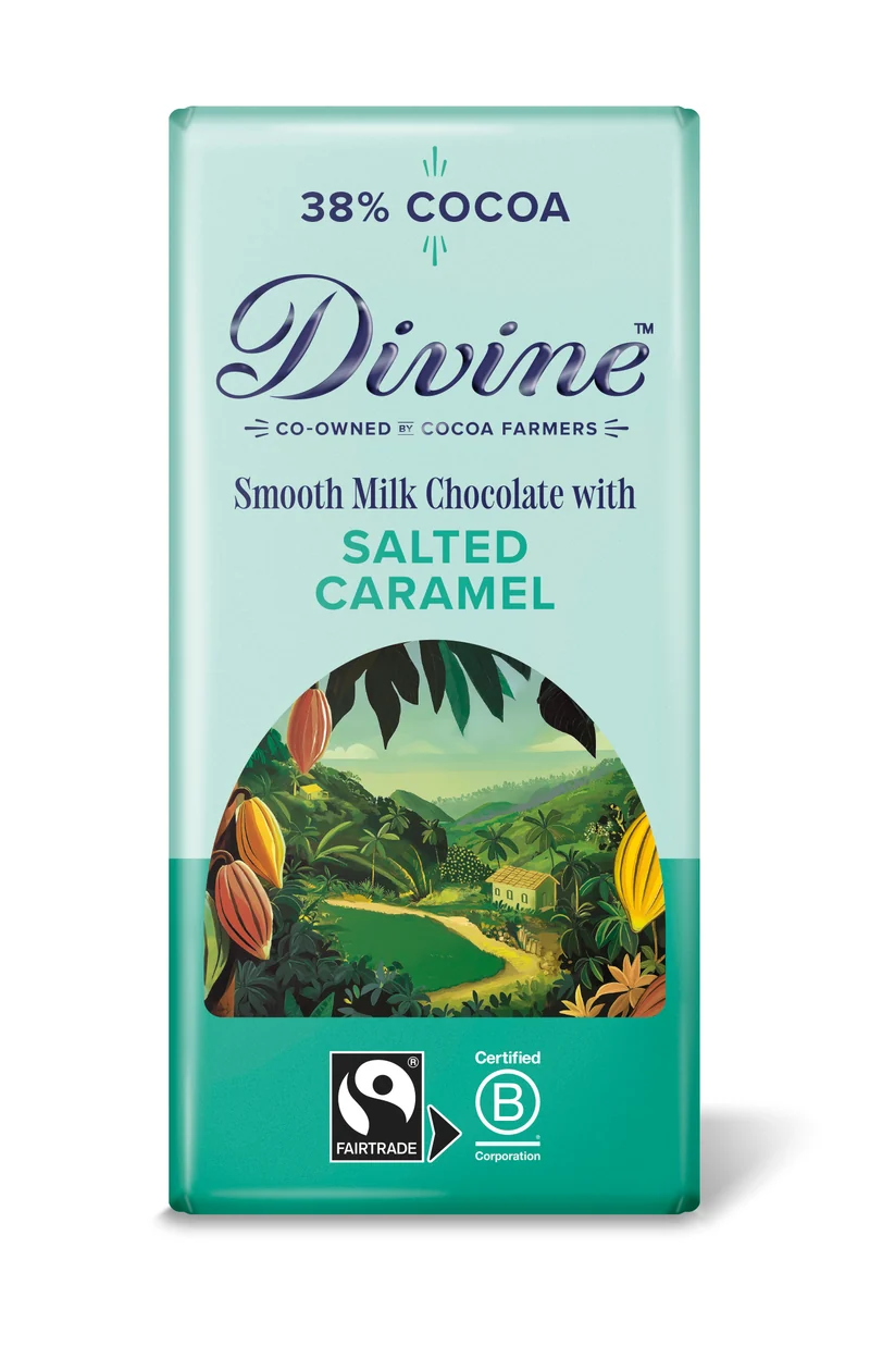 Divine Milk Chocolate with Salted Caramel 90g