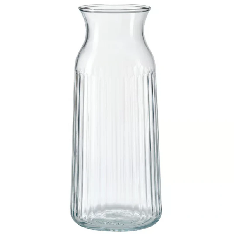 VARDAGEN Carafe, clear glass/patterned, 1.0 l
