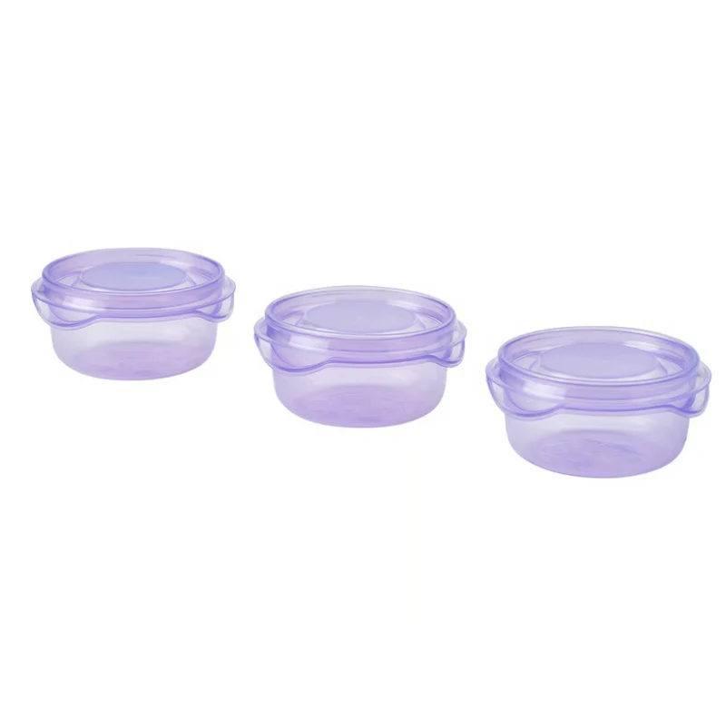 PRUTA Food container with lid, lilac, 70 ml