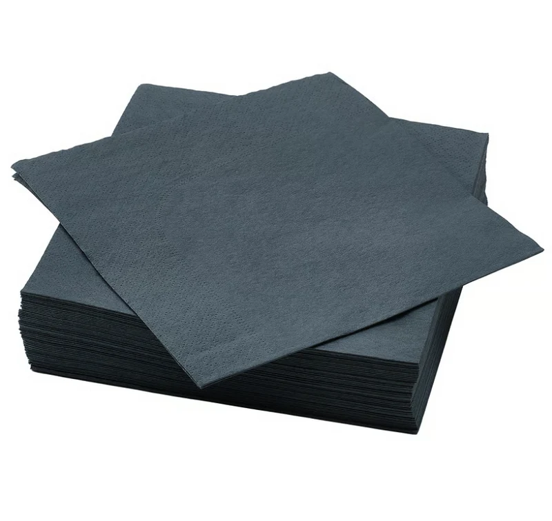 FANTASTISK Paper napkin, dark grey, 40x40 cm