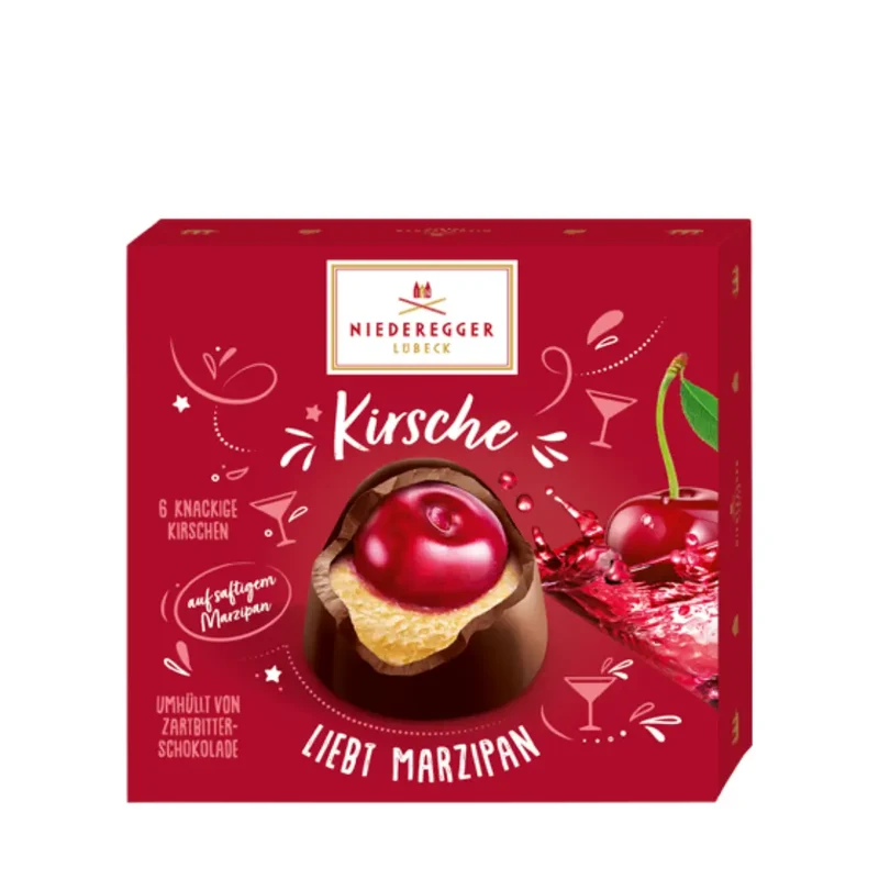 Niederegger Marsipanpraliner med körsbär 108g
