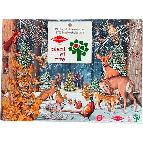 Julekalender 37% mælkechokolade Ø Plant Et Træ