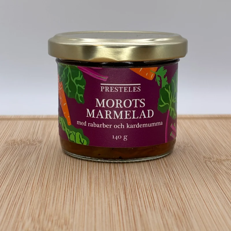 Morots marmelad med rabarber och kardemumma