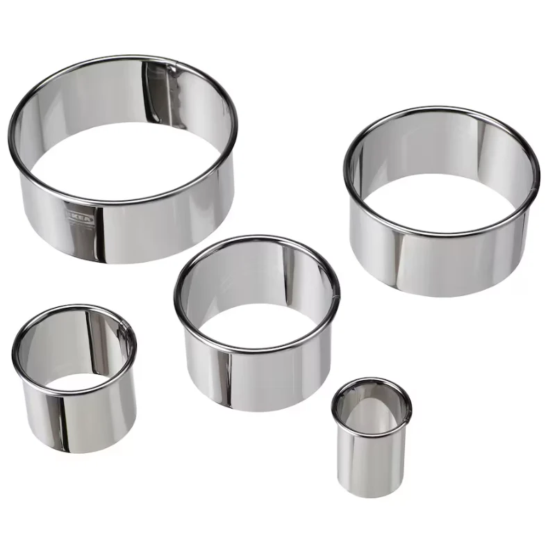 LÄTTBAKAD Cookie cutter, set of 5, silver-colour