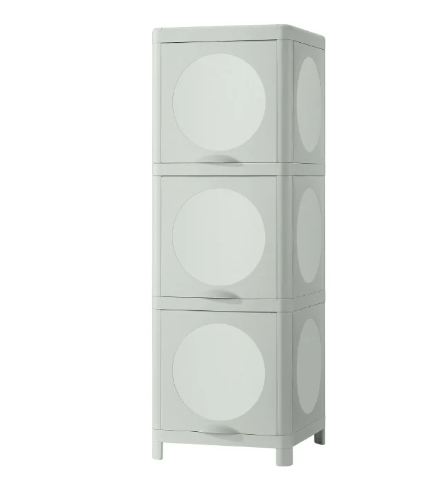 IVÖSJÖN bahtroom high cabinet, green, 33x34x99 cm