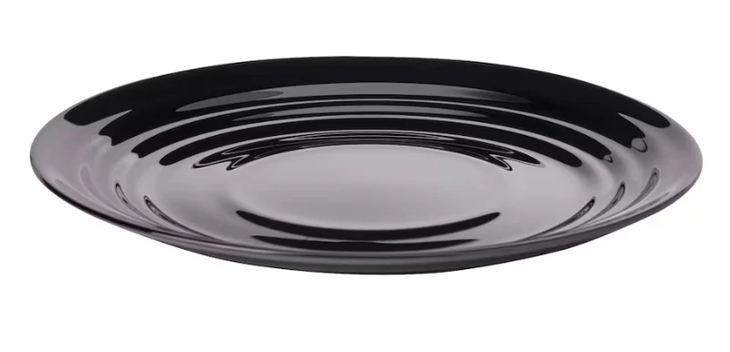 NÄTBARB Plate, black 24 cm