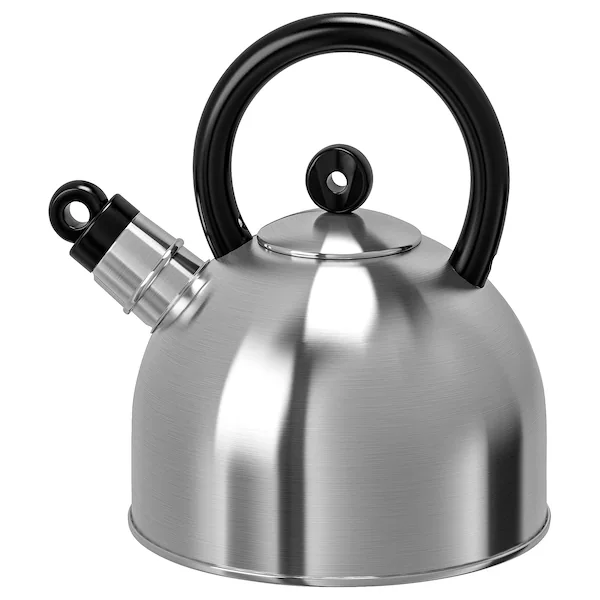VATTENTAT Kettle, stainless steel/black, 2L