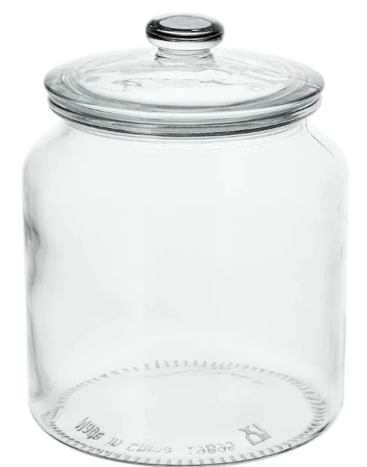 VARDAGEN Jar with lid, clear glass, 1.9 l