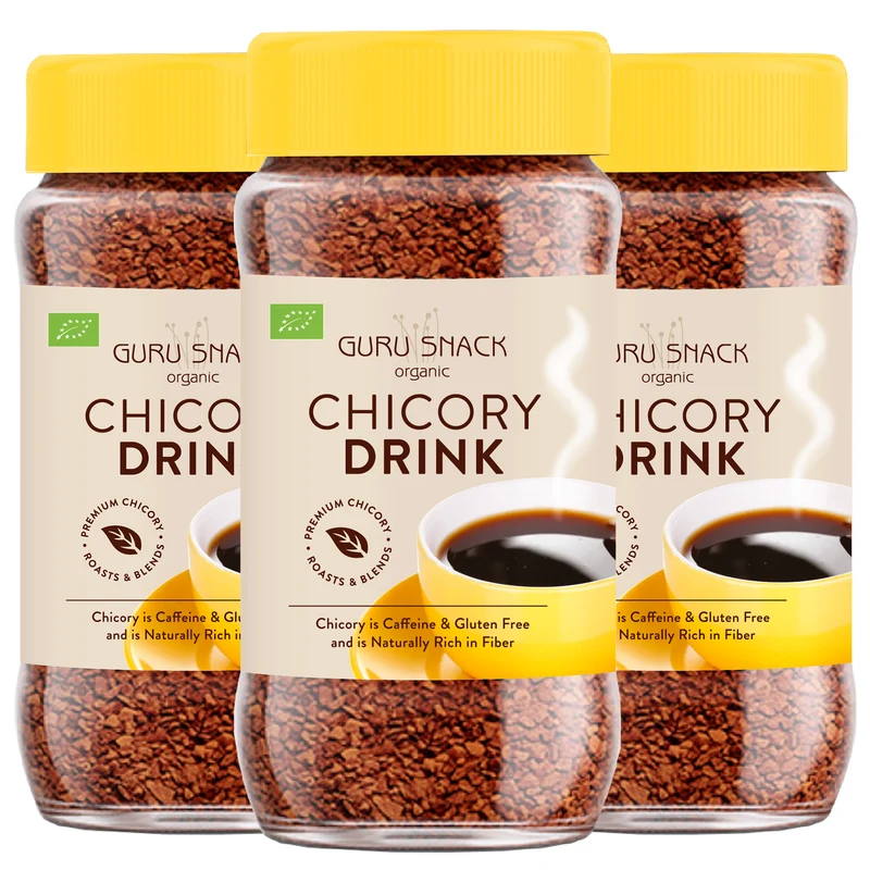 Guru Snack Instant Cikoria Dryck Ekologisk | 3 x 100 gr