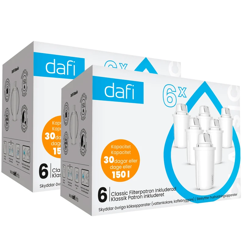 Dafi Filterpatroner | 2 x 6-pack