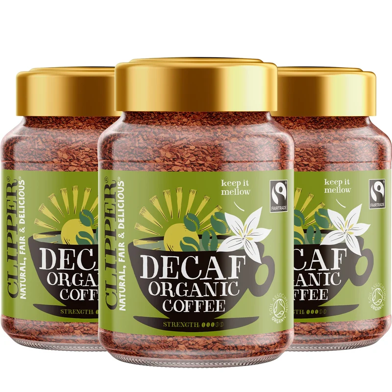 Clipper Koffeinfri Snabbkaffe Ekologisk | 3 x 100 g