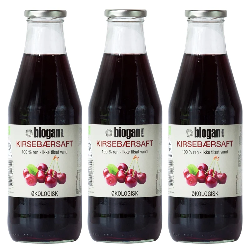 Biogan Körsbärsjuice Ekologisk | 3 x 750 ml
