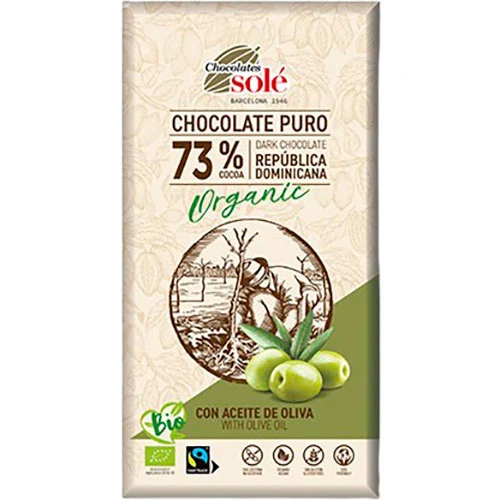Chocolates Sole Choklad 73% Med Olivolja Ekologisk | 100 gr