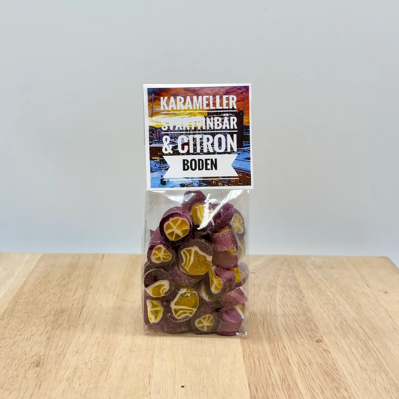 Karameller Boden svartvinbär/citron