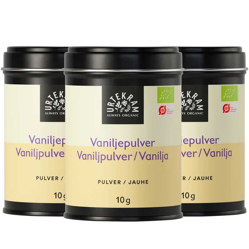 Urtekram Vaniljpulver Ekologiskt | 3 x 10 g