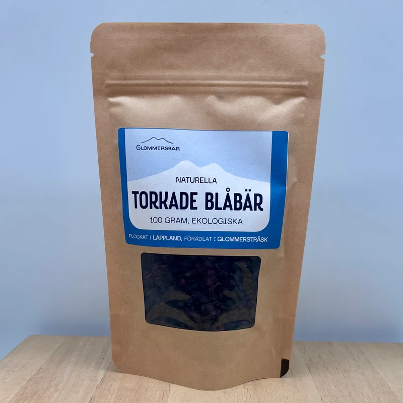 Torkade blåbär, ekologiska