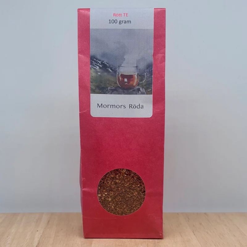 Mormors röda rooibos med blå malva och solros