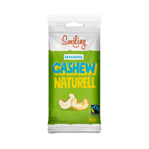 Cashewnötter naturell, EKO 50g 20-p