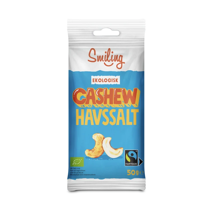 Cashewnötter havssalt, EKO 50g 20-p