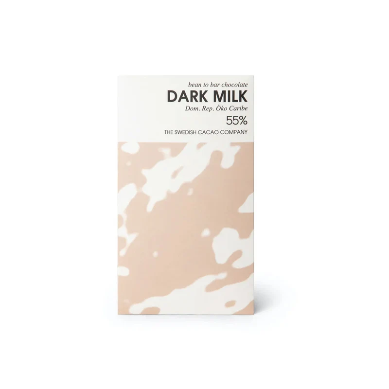Chokladkaka. Svenska Kakao. Dark Milk 55%