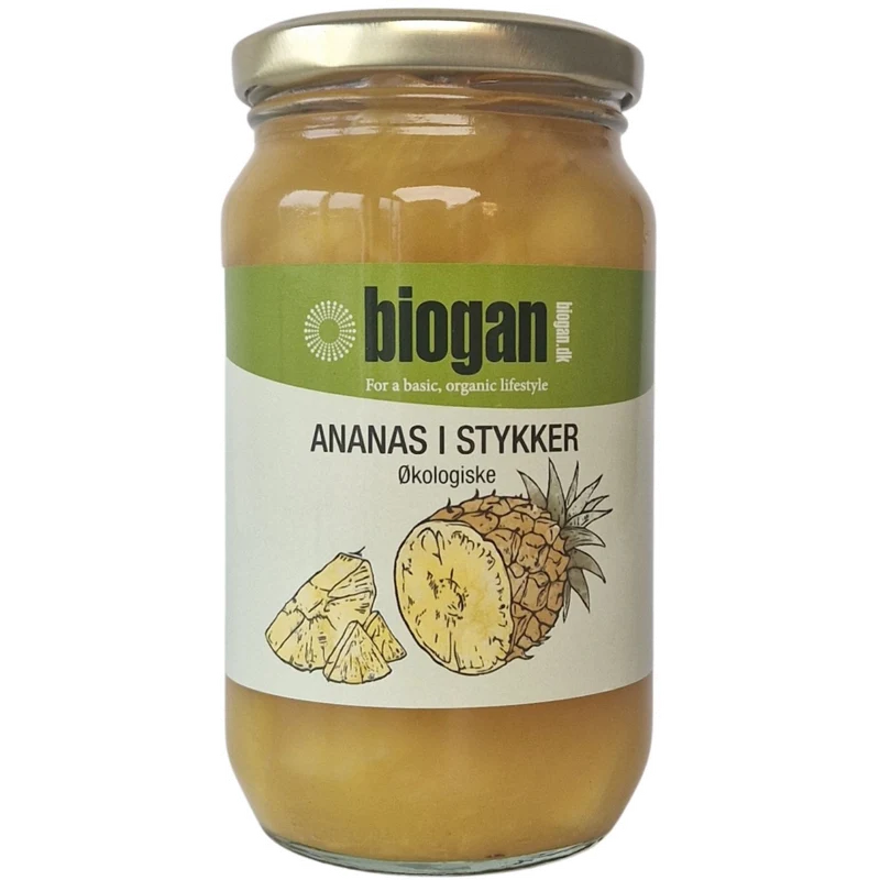 Biogan Ananas i Bitar Ekologisk | 340 g