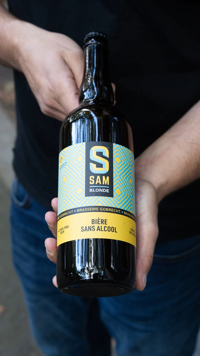Bière SAM blonde sans alcool 0,5% - bouteille 75 cl