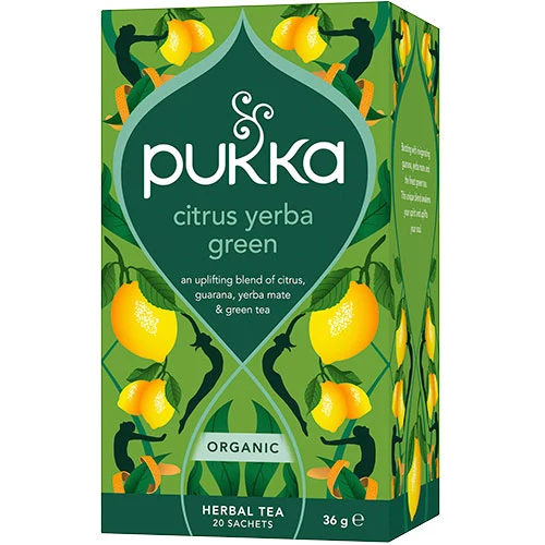Pukka Citrus Yerba Green Te Ekologisk | 20 påsar