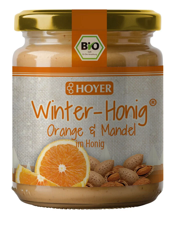 Økologisk Vinterhonning Smørrepålæg Appelsin & Mandel - 250G - Höyer