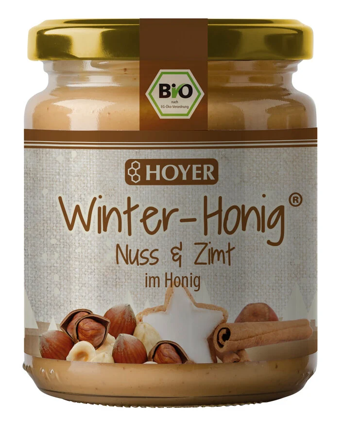 Økologisk Vinterhonning Smørrepålæg Nødder & Kanel - 250G - Höyer