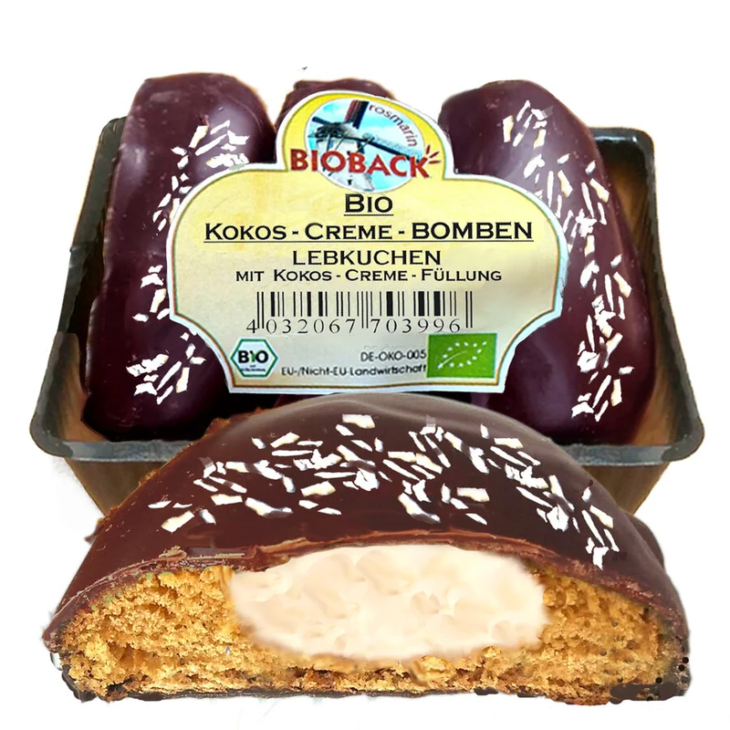 Økologiske Honningkage Kokosbomber - 100G - Rosmarin Bioback
