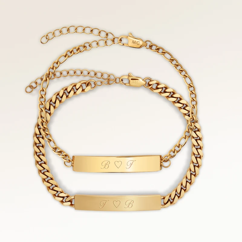 Kärleksarmband - Bar Armband (Guld)