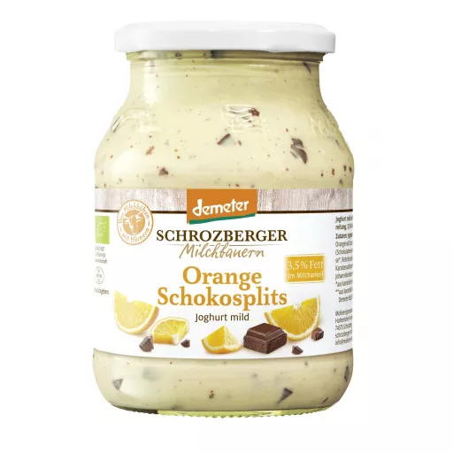 Biodynamisk Yoghurt Choko Splits & Appelsin 3,5% - 500ML - Schrozberger