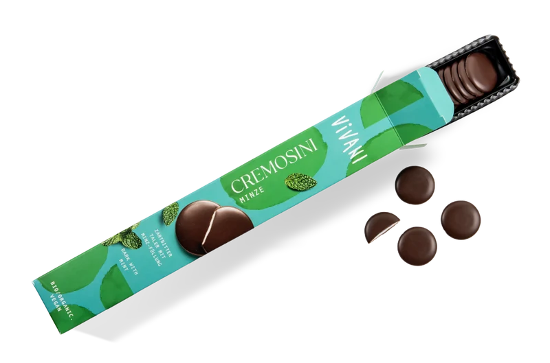 Økologisk Cremosini Chokoladedråber Mynte - 100G - VIVANI