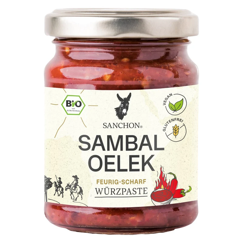 Økologisk Sambal Oelek Ekstra Stærk - 125G - Sanchon