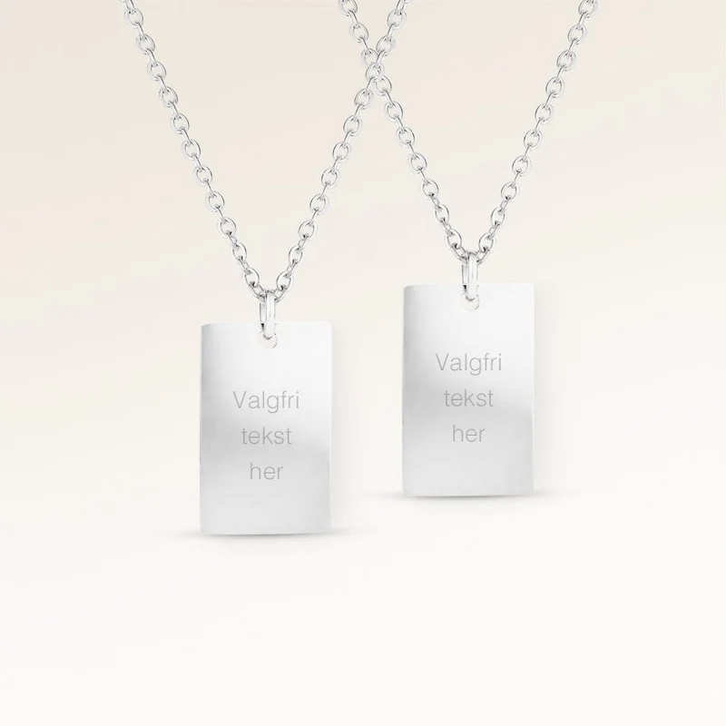 Vänskapshalsband - Carré (Silver)