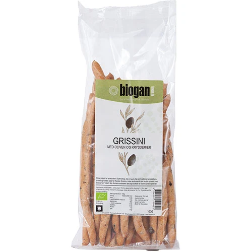 Biogan Grissini Med Oliver Och Kryddor Ekologisk | 160 g
