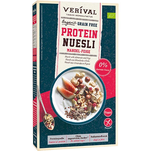 Verival Protein Müsli - Mandel-Fikon Ekologisk Glutenfri | 300 g