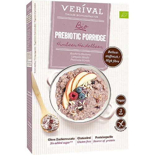Verival Prebiotisk Gröt - Hallon-Blåbär Ekologisk Glutenfri | 350 g