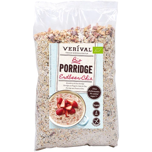 Verival Gröt - Jordgubb-Chia Ekologisk Glutenfri | 1500 g