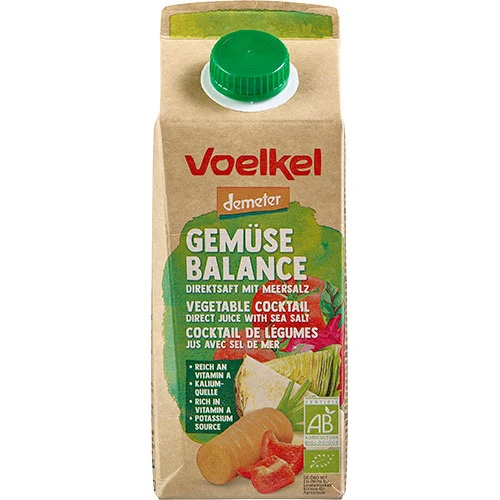 Voelkel Grönsaksjuice med tomatjuice och havssalt Demeter Ekologisk | 750 ml