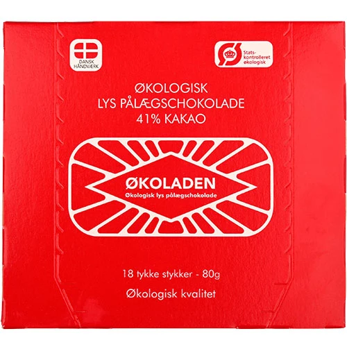 Økoladen Ljus påläggschoklad 41 % Økologisk | 80 g